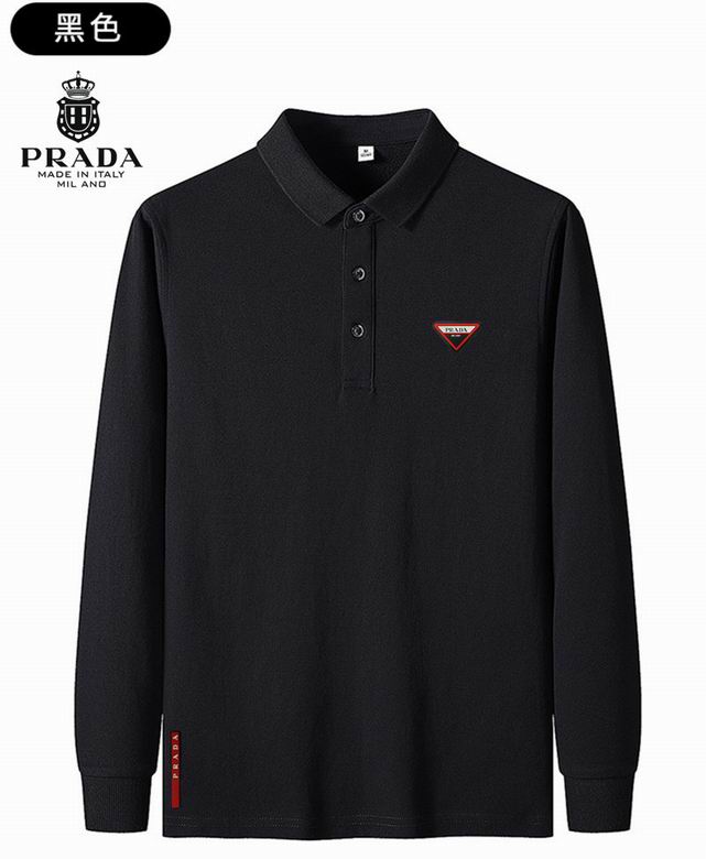 Prada long-sleeve POLO shirts men-D5611S